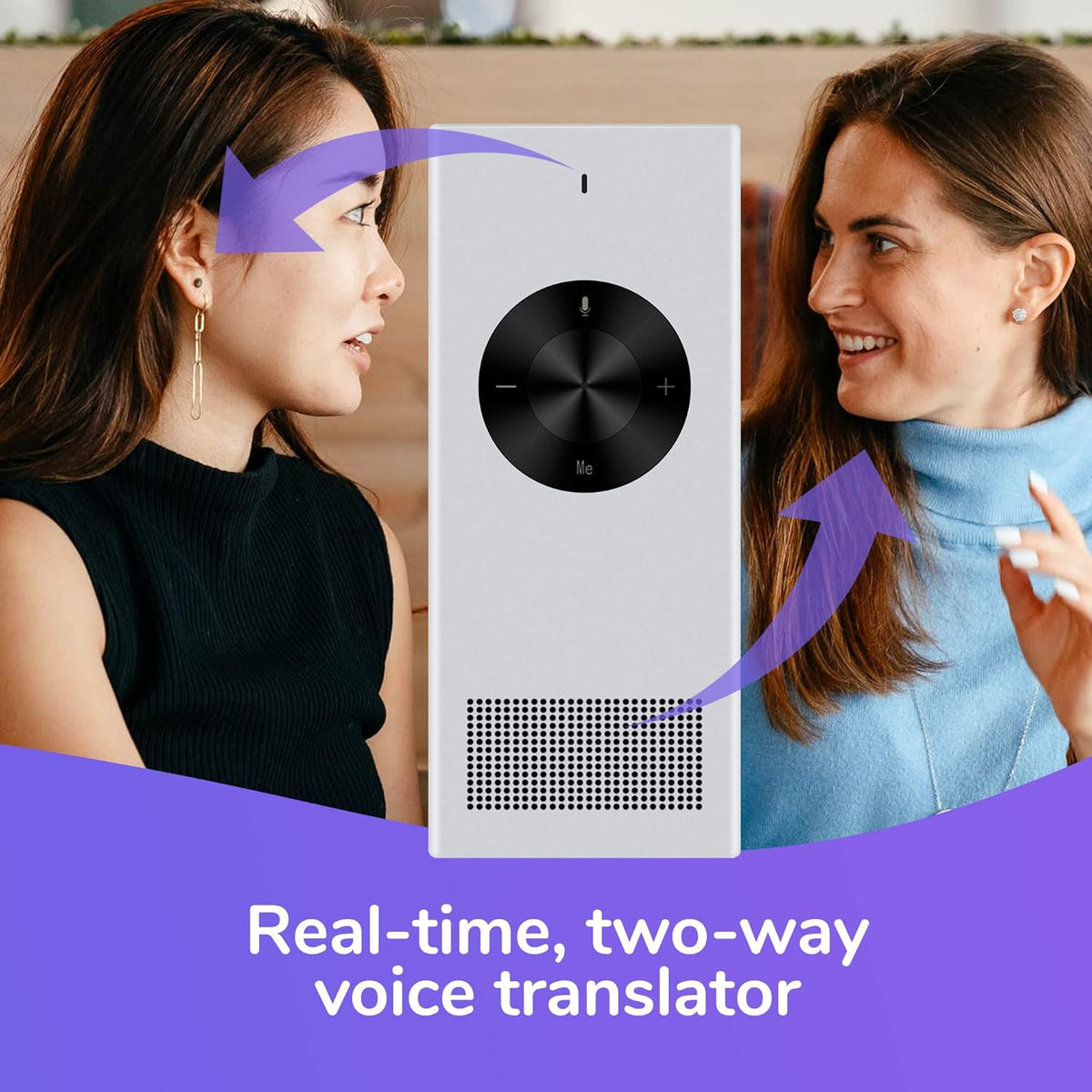 Muama Enence Instant Two-Way Translator. Portable Real-time Translation in 36 Different Languages. Perfect as a Pocket Dictionary and for Learning, Travel and Business Communications