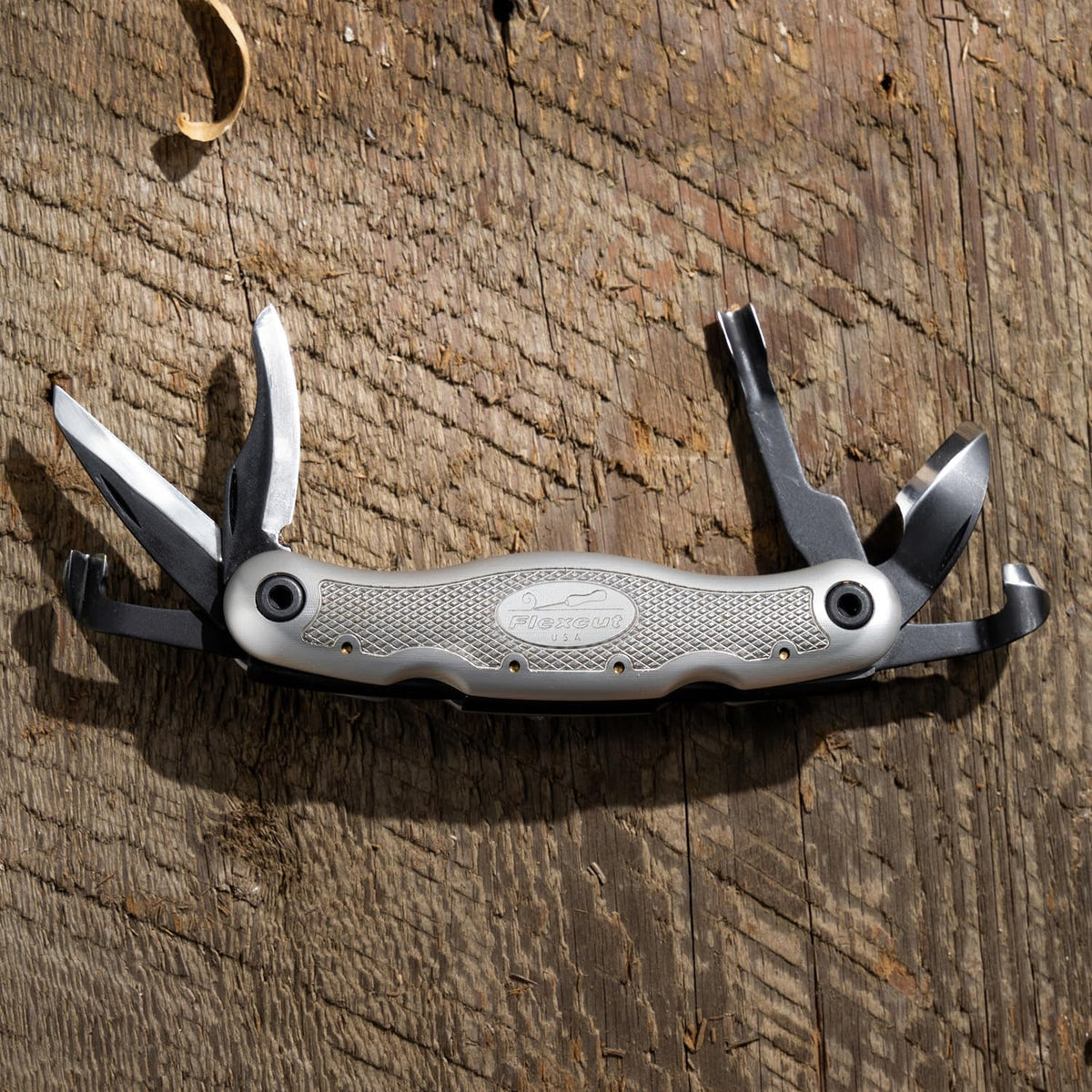 FLEXCUT Pocket Jack for Carvin' 2.0, Light Weight Wood Carving Jackknife Style Tool with 4 Blades, Made in the USA | JKN289