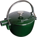 Staub Cast Iron 1-qt Round Tea Kettle - Basil, Made in France