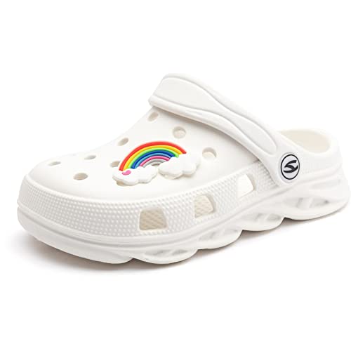WOUEOI Kid's Girls Boys Clogs Garden Shoes Cartoon Slides Sandals Beach Slipper Children