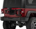 Redrock 4x4 HD Tire Carrier Compatible with OEM Tail Gate Compatible with 07-18 Jeep Wrangler JK