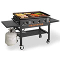 Blackstone 4-Burner 36x22 Griddle Cooking Station with Side Shelves