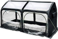 Quictent Mini Portable Greenhouse 98 x 49 x 53 Inches Pop up Grow House for Outdoor & Indoor Eco-Friendly Fiberglass Poles Overlong Cover 6 Stakes 4 Zipper Doors (Black)