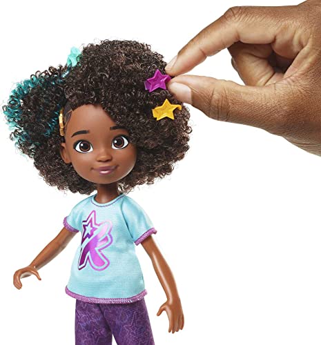 Mattel Karma??s World Doll with Microphone Hair Styling Tool & Accessories, 75+ Pieces, Shine ‘N Style Mattel Karma Playset