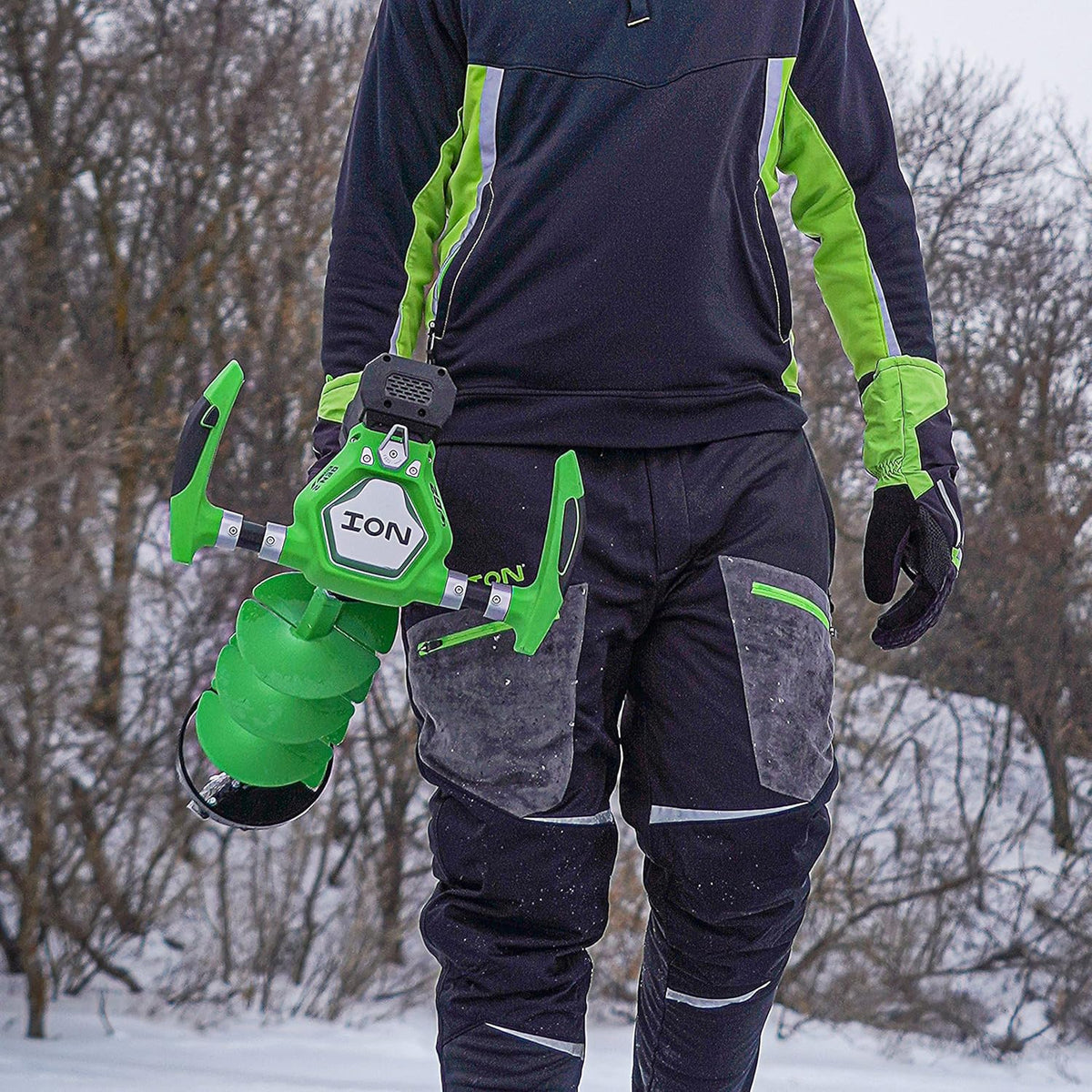 ION G2 8 Electric Power Ice Fishing Auger with Two High Performance 4Ah 40V MAX Gen 2 Lithium-Ion Batteries