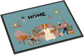 Caroline's Treasures CK7894MAT Central Asian Shepherd Dog Sweet Home Doormat 18x27 Front Door Mat Indoor Outdoor Rugs for Entryway, Non Slip Washable Low Pile, 18H X 27W