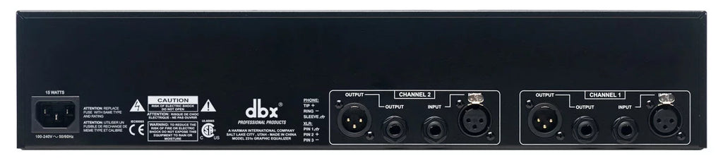 DBX 231S Dual 31 Band Graphic Equalizer Audio Rack Mount EQ+Compressor+Cables