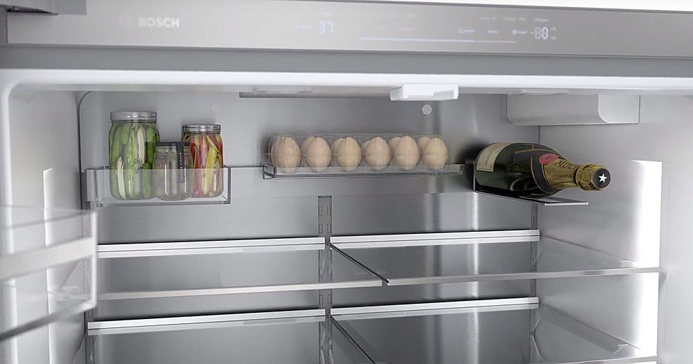 Bosch - 800 Series 20.5 Cu. Ft. 4-Door French Door Counter-Depth Smart Refrigerator - Stainless steel