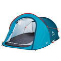Quechua 2 Second, Waterproof Camping Tent, 2 Person, Blue