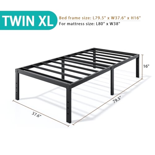 Metal Bed Frame Full Size - 14 Inch Heavy-Duty Full Platform Bed Frame No Box Spring Needed, Easy Assembly, Noise-Free, Sturdy Mattress Foundation, Underbed Storage Space