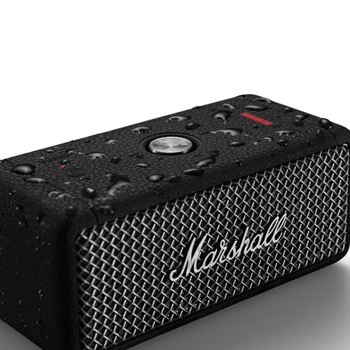 Marshall Emberton II Portable Bluetooth Speaker, Black & Brass