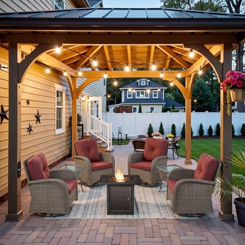 Patio Wicker Chairs Swivel Rocker - Outdoor Swivel Rocking Chairs Set of 2 with Rattan Side Table, Patio Swivel Glider Chair 3 Piece Patio Furniture Sets for Deck Porch Pool Brown/Blue