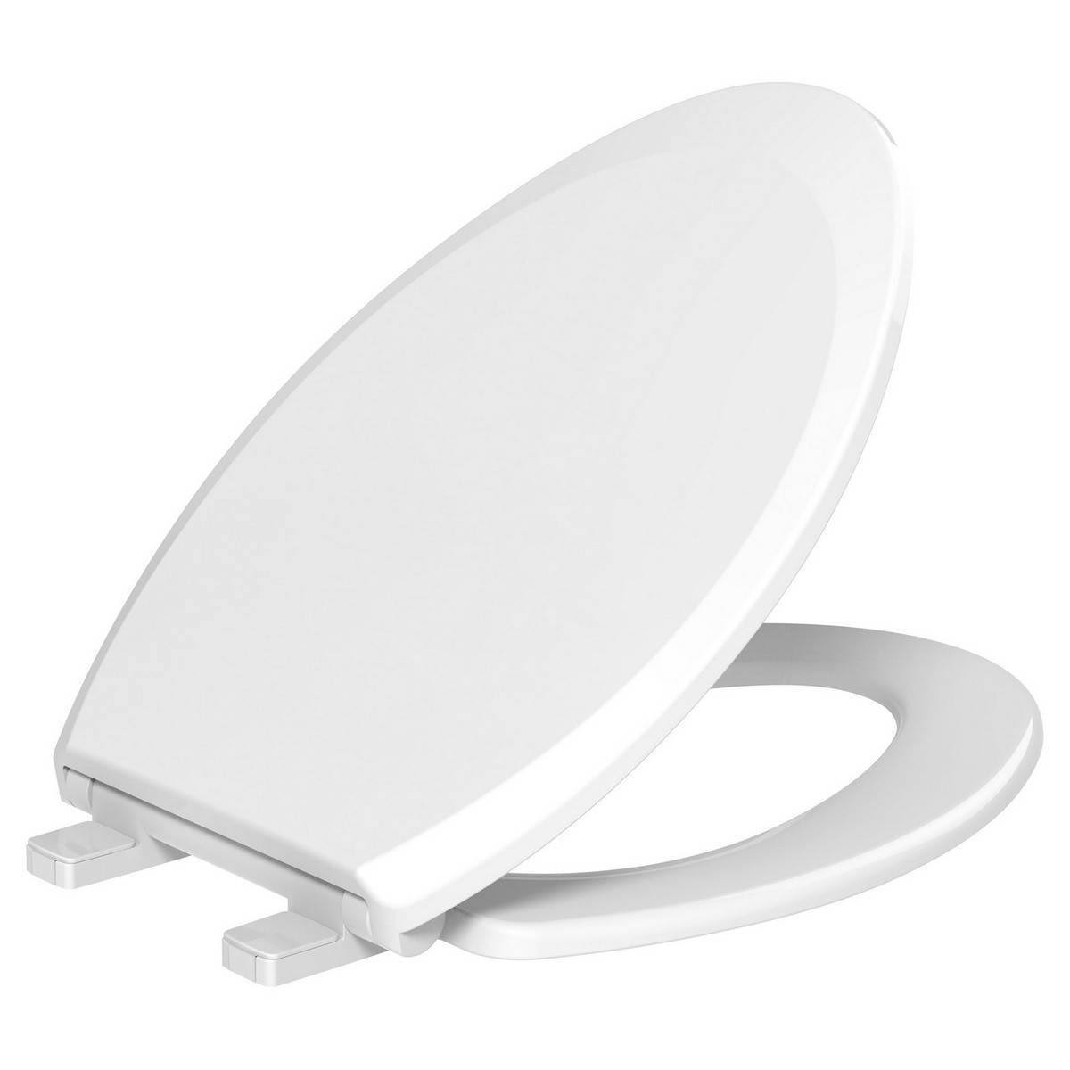 Night Glow Soft Elongated Closed Front Toilet Seat Blue - evekare