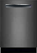 Bosch - 800 Series 24 Top Control Built-In Dishwasher with CrystalDry, Stainless Steel Tub, 3rd Rack, 42 dBa - Black stainless steel