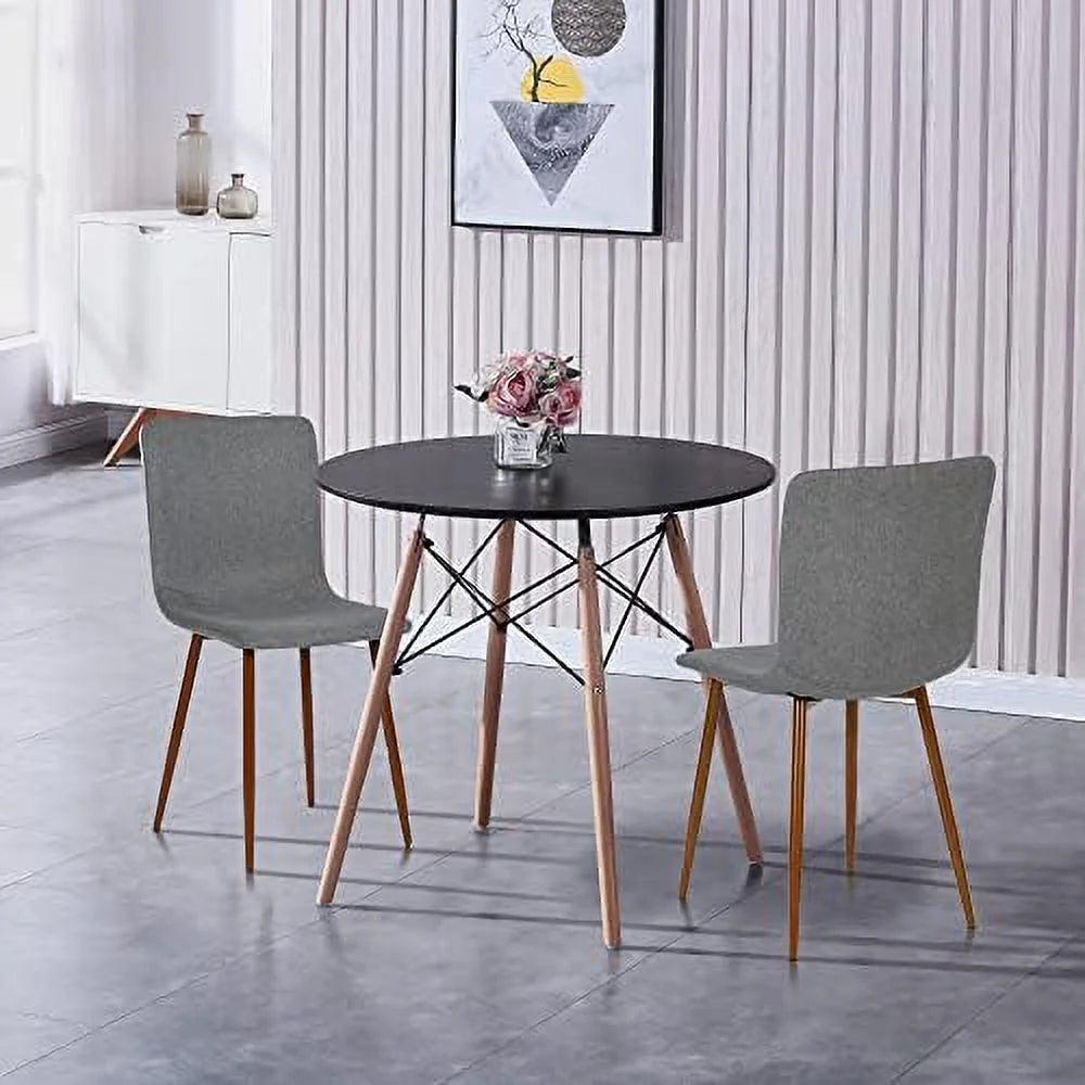 xrboomlife White Dining Table 31.5”u2013Small Round Modern Dining Room Table Kitchen Table Coffee Table - for 2 to 4 People