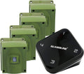 Guardline Wireless Driveway Alarm - 4 Motion Detector Alarm Sensors & 1 Receiver, 1/4 Mile Range, Weatherproof Outdoor Security Alert System for Home & Property