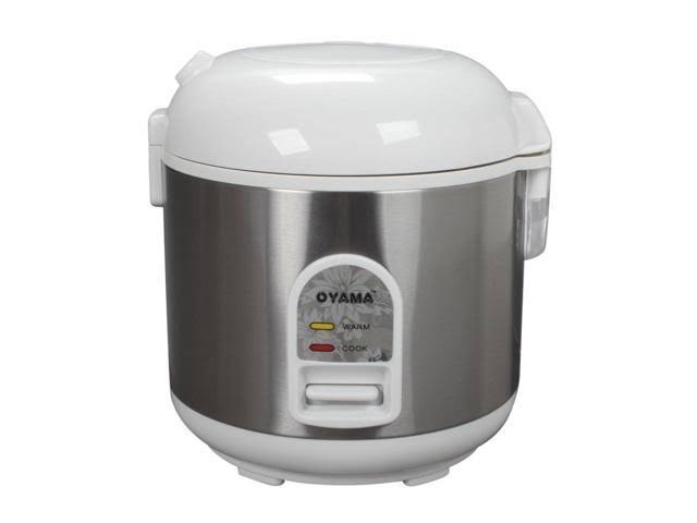 Oyama 5-Cup All Stainless-Steel Rice Cooker/Steamer/Warmer, White