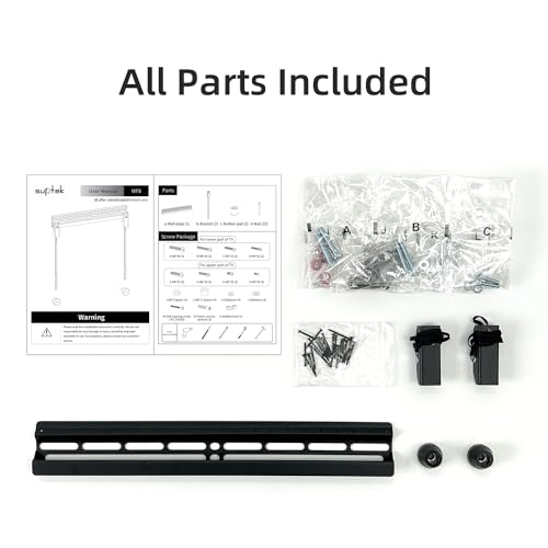 Suptek Studless TV Wall Mount for Most 23-60 Inch TVs up to 99 lbs, Low Profile No Drill TV Mount, Drywall TV Bracket with Max VESA 400x400mm, No Stud, No Drill, Easy Install, MF8