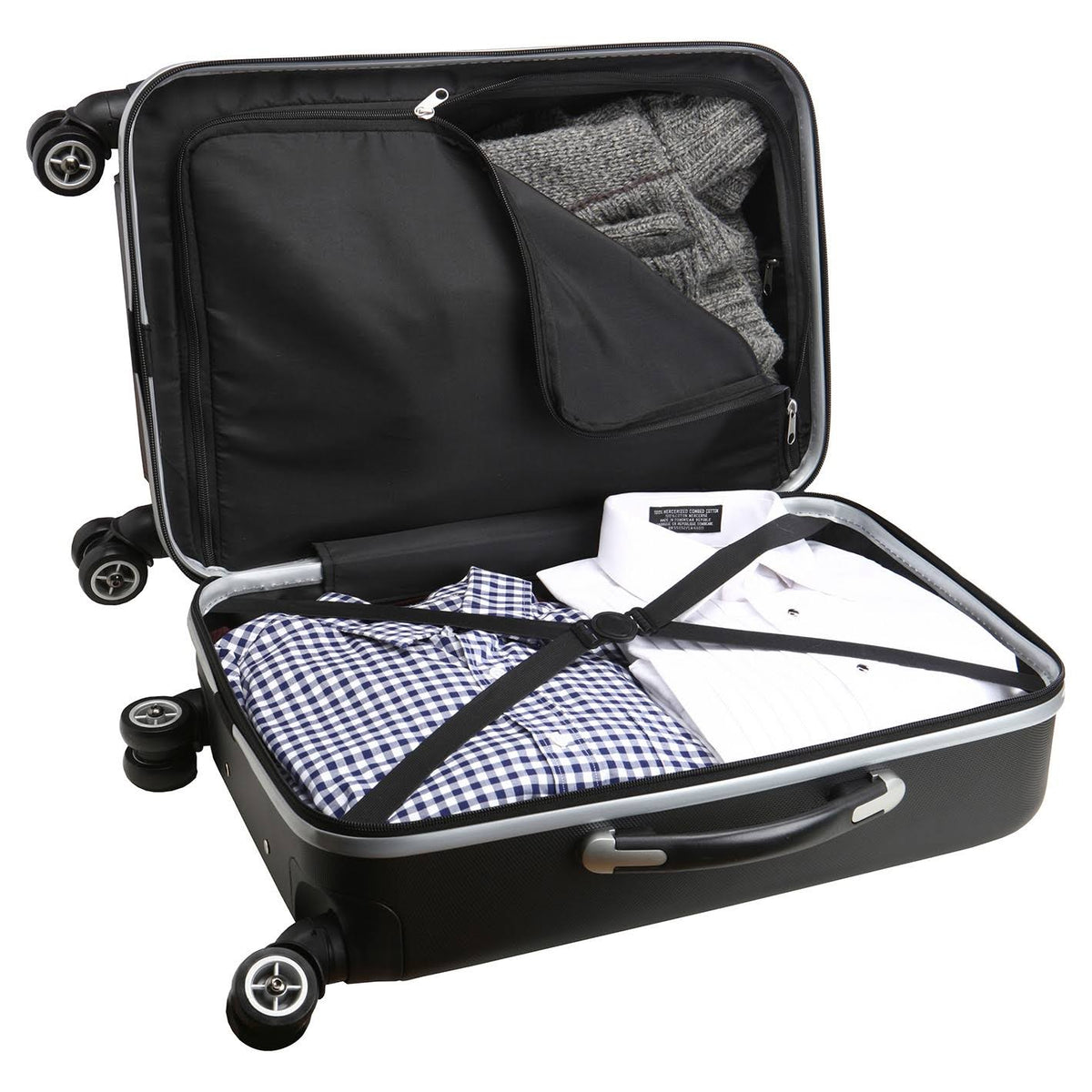 New York Rangers NHL Black 20 inch Carry on Hardcase Spinner