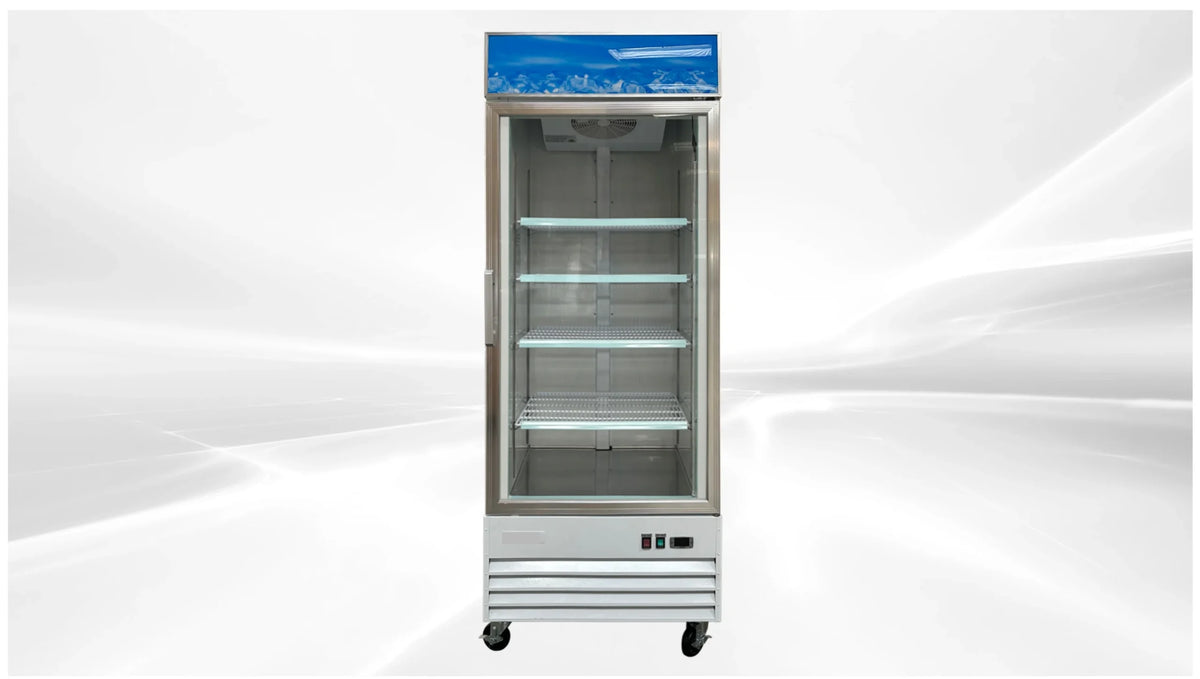 31 in. Single Glass Door Food Merchandiser Commercial Freezer, 23 cu. ft.