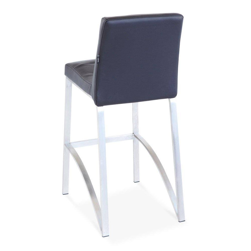 Zuri Furniture Lynx Counter Height Contemporary Bar Stool with Metal Base - Black