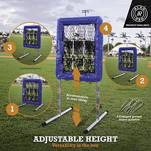 ALAGPRO? The Original 9 Hole Pitching Net with Strike Zone Pocket | Pitching Target for Baseball & Softball Pitchers