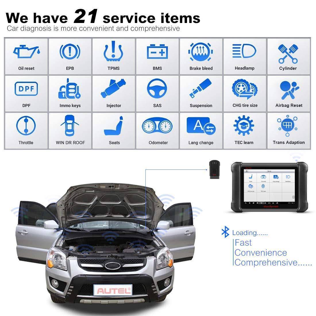 Autel MaxiSys MS906BT OBD2 Bluetooth Auto Diagnostic Tool Scanner ECU Coding
