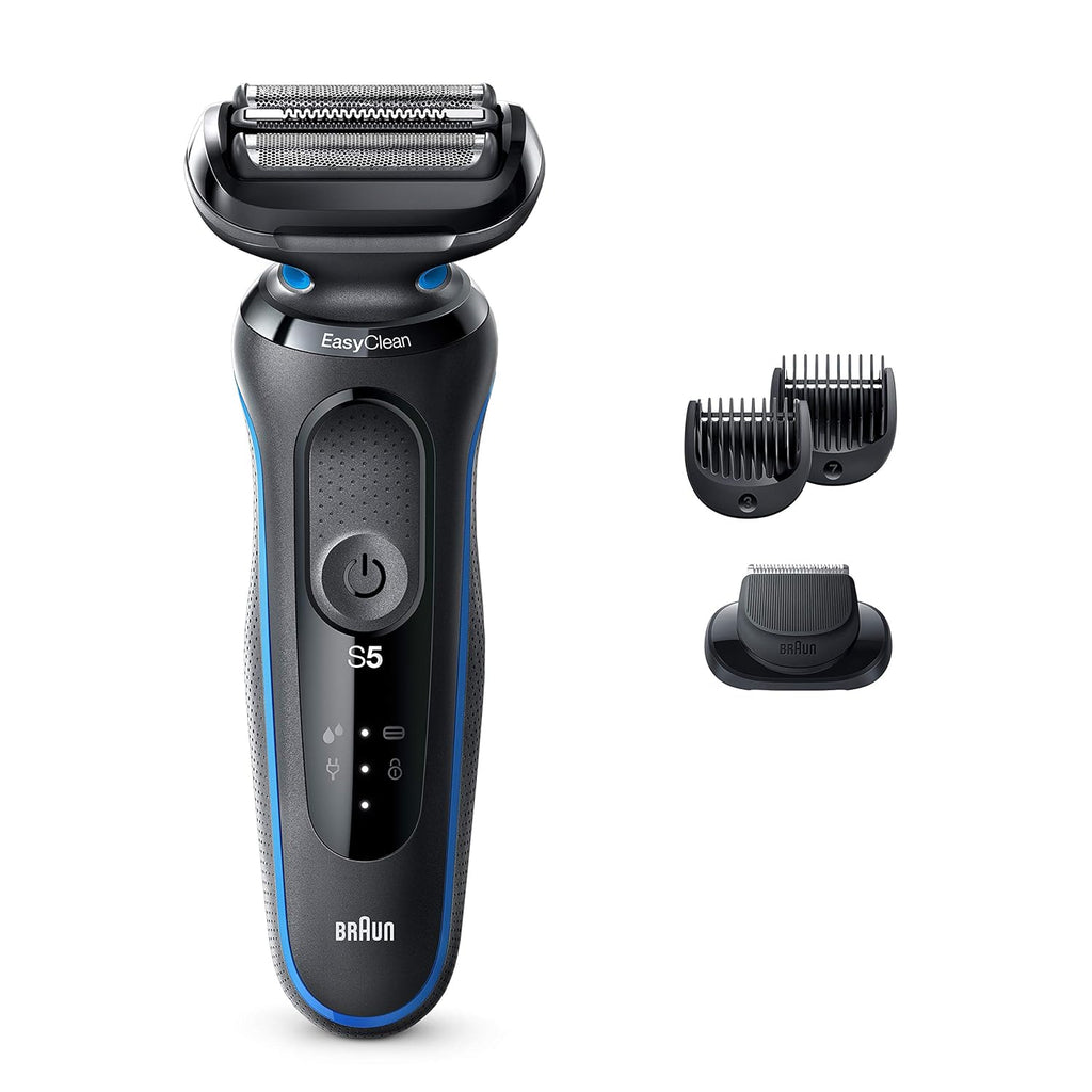 Braun Electric Razor for Men, Series 5 5018s Electric Foil Shaver with Precision Beard Trimmer, Rechargeable, Wet & Dry with EasyClean