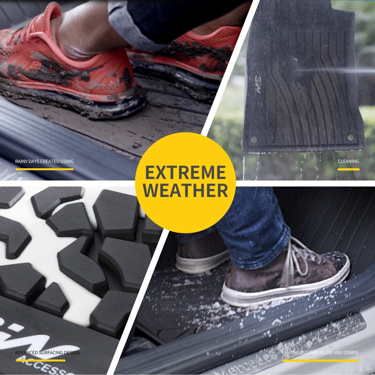 3W?Floor?Mats?Compatible for Range Rover Velar 2017-2022 TPE?All?Weather?Custom?Fit?Floor?Liner?for Range Rover Velar1st?and?2nd?Row?Full?Set Car?Liners Black