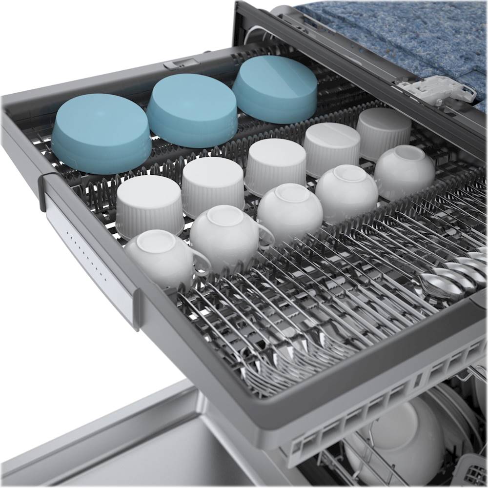 Bosch - 800 Series 24 Top Control Built-In Dishwasher with CrystalDry, Stainless Steel Tub, 3rd Rack, 42 dBa - Stainless steel