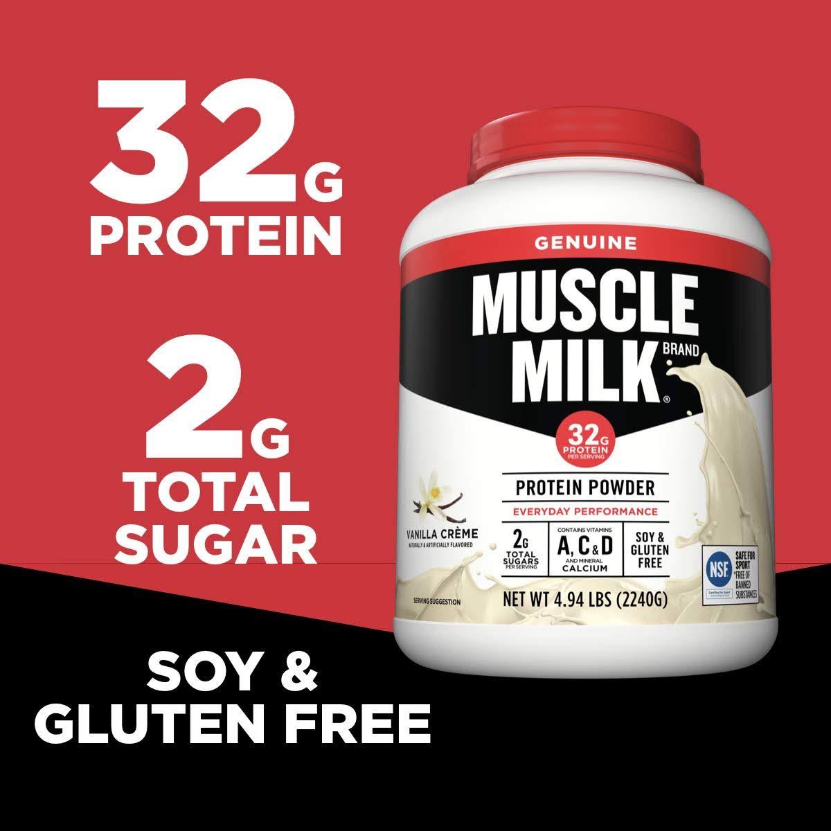 Muscle Milk Genuine Protein Powder, Vanilla Creme - 4.94 lb