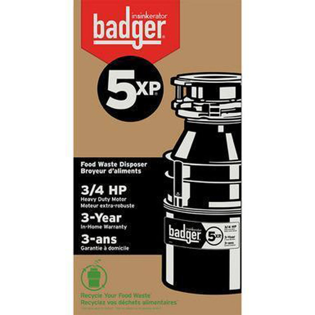 Insinkerator Badger 5XP 3/4 HP Garbage Disposal with Cord