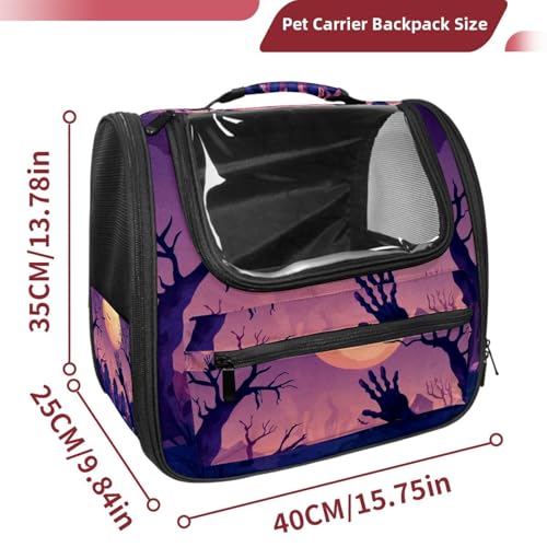 Halloween Pet Carrier Airline Approved Pet Carrier Bag Dog Carrier for Small Medium Cats Dogs Puppies Kitten