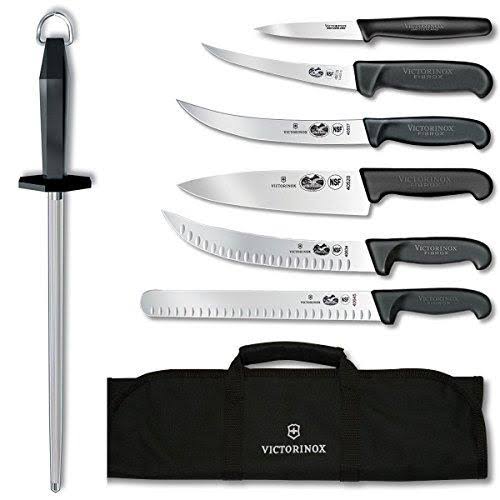 Victorinox Fibrox Black Natural 7 Piece Pro Competition BBQ Set