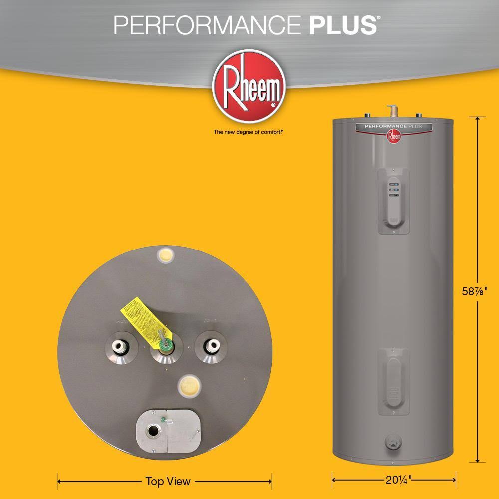 Rheem Performance Plus 50 gal. Tall 9 Year 5500/5500-Watt Elements Electric LED