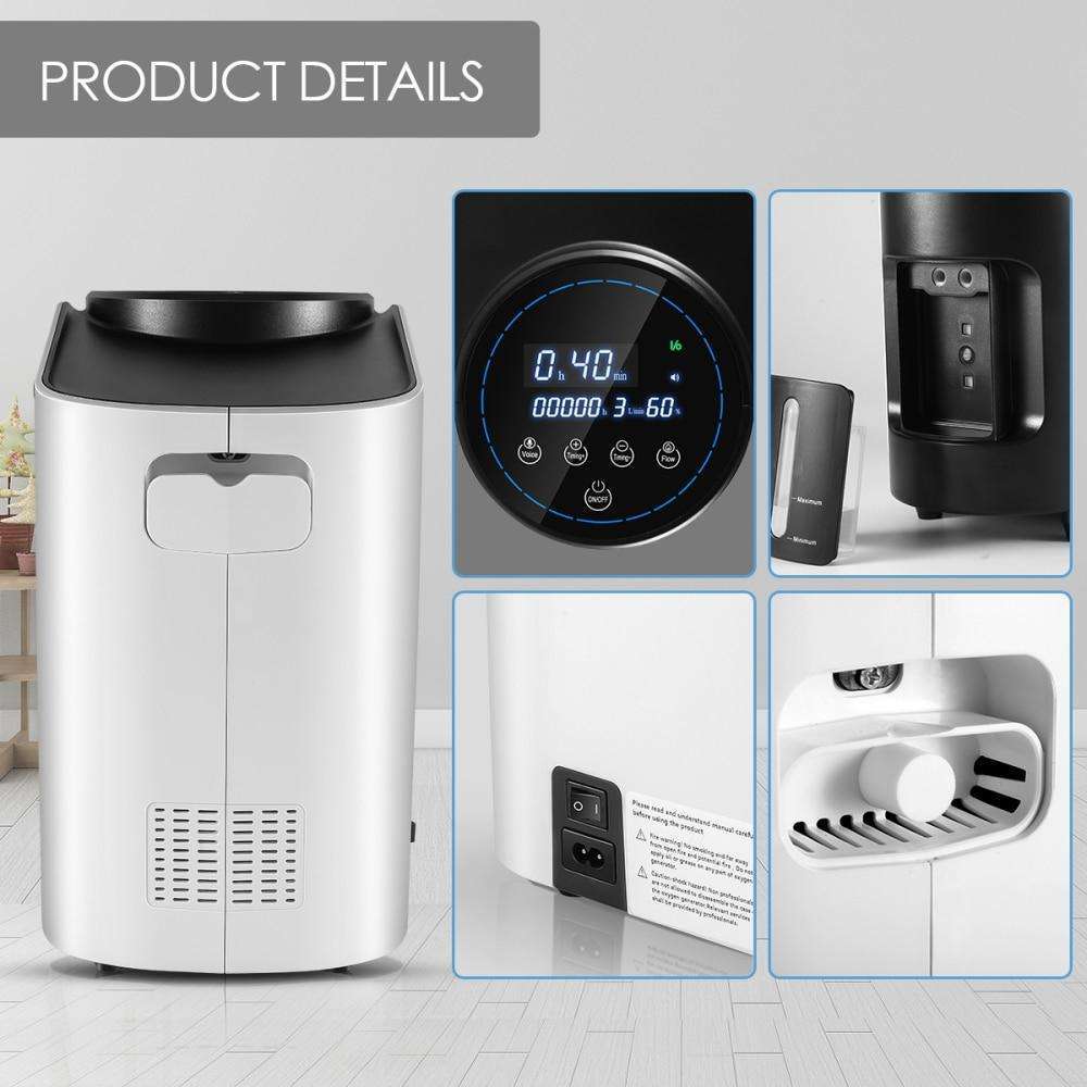 1L-7L/min Adjustable Oxygen Concentrator Machine for Home and Travel Use