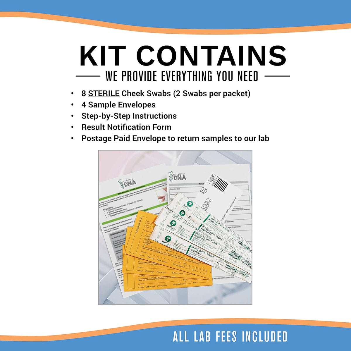 My Forever DNA - Sibling DNA Test KIT Includes All Lab Fees & Shipping to Lab 46 (Genetic) DNA Marker Test Accurate & Confidential
