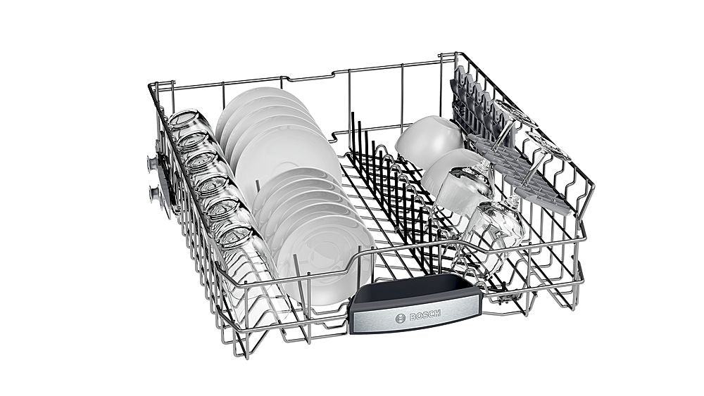 Bosch - 800 Series 24 Top Control Built-In Dishwasher with CrystalDry, Stainless Steel Tub, 3rd Rack, 42 dBa - Custom Panel Ready
