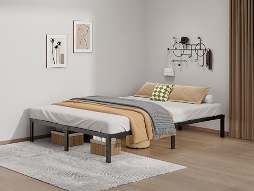 Metal Bed Frame Full Size - 14 Inch Heavy-Duty Full Platform Bed Frame No Box Spring Needed, Easy Assembly, Noise-Free, Sturdy Mattress Foundation, Underbed Storage Space