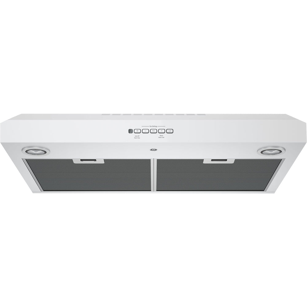 GE - 30 Convertible Range Hood - White on white