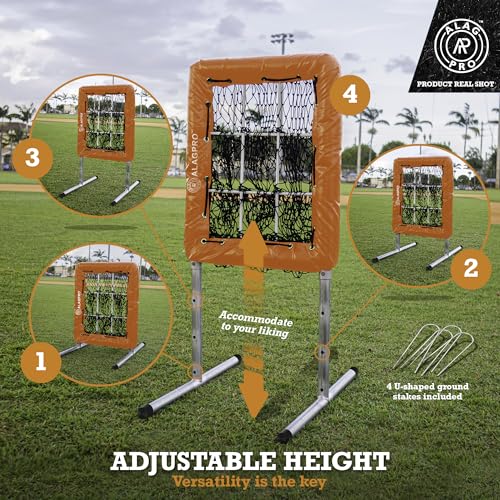 ALAGPRO? The Original 9 Hole Pitching Net with Strike Zone Pocket | Pitching Target for Baseball & Softball Pitchers