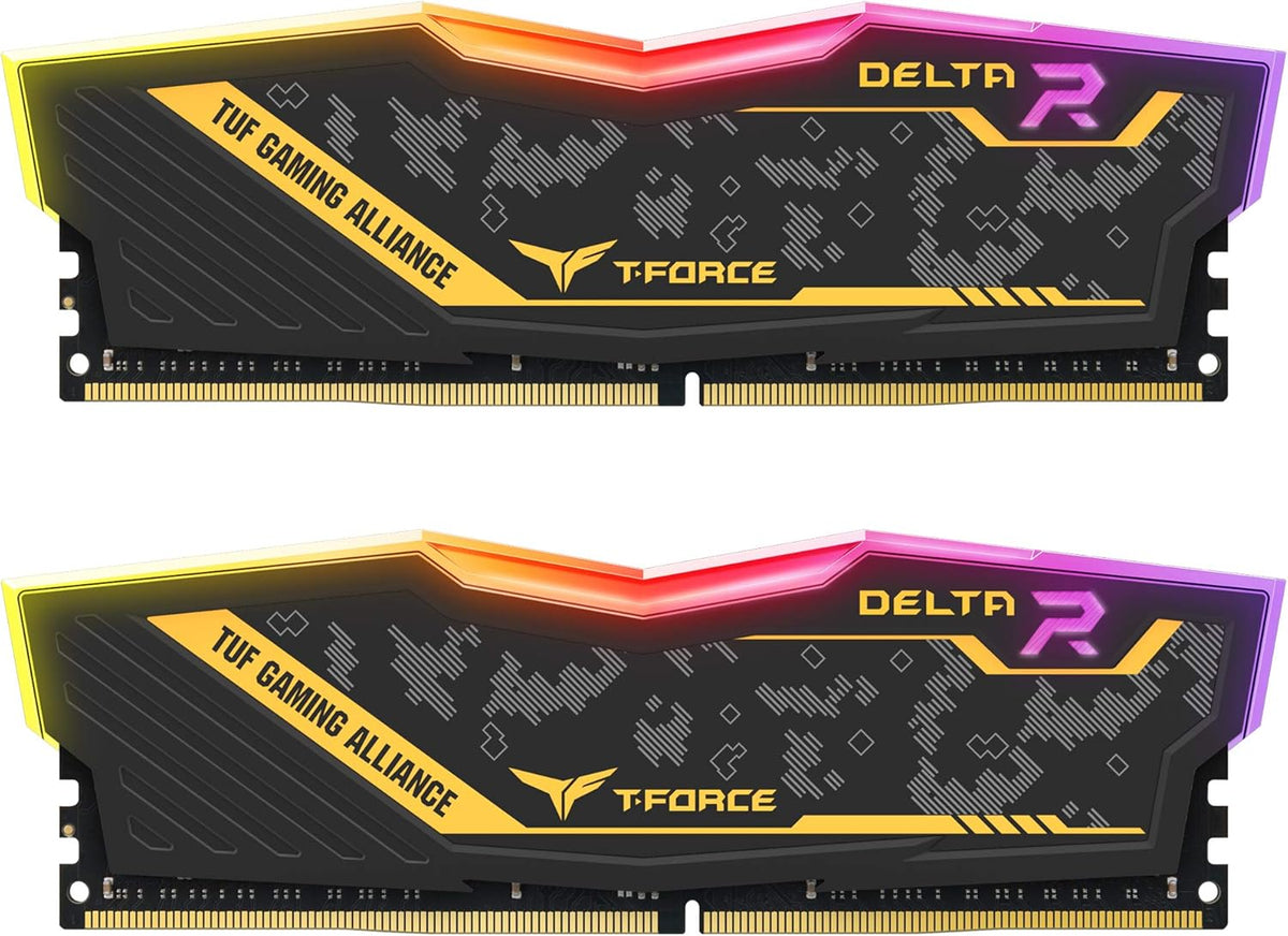 TEAMGROUP T-Force Delta RGB DDR5 32GB Kit (2x16GB) 6400MHz (PC5-51200) CL40 Desktop Memory Module Ram (White) for Z690 - FF4D532G6400HC40BDC01