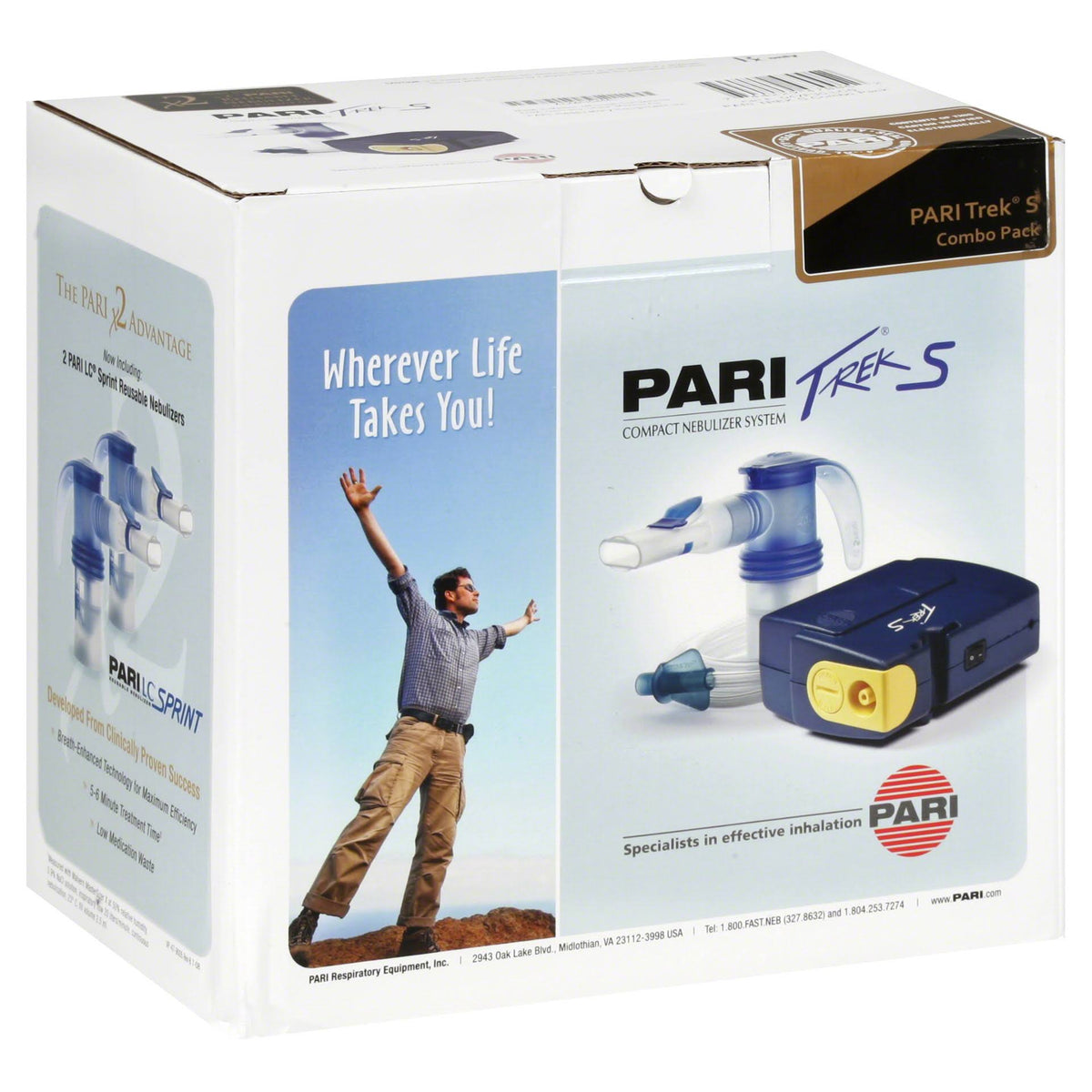 Pari Trek S Nebulizer System, Compact, Combo Pack