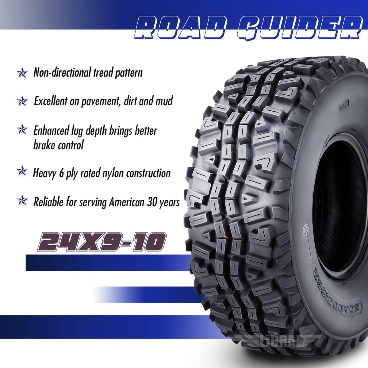 One New ATV tire 24x9-10 24x9x10 6PR 10270