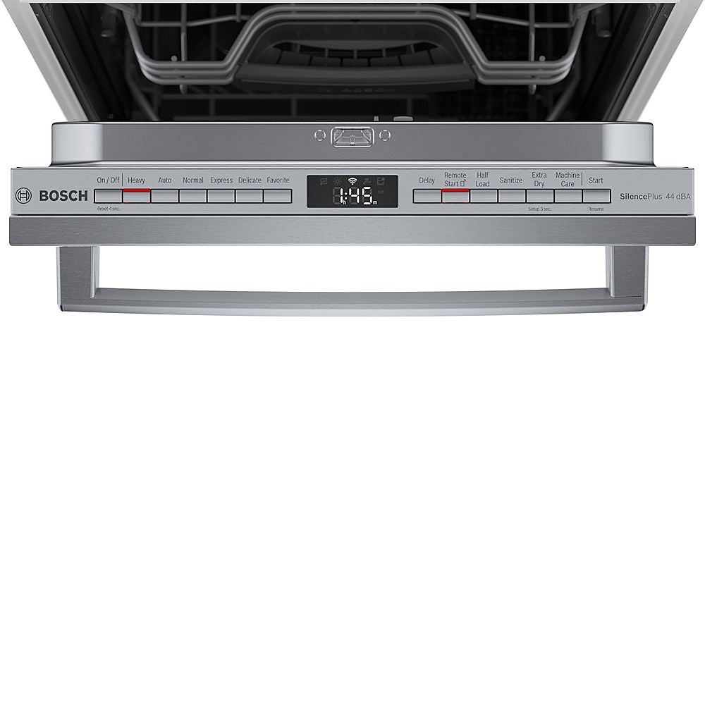 Bosch - 800 Series 18 Top Control Smart Built-In Dishwasher with 3rd Rack and 44 dBA - Silver