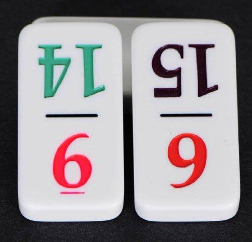 Dominoes Professional Numbered Double 15 Set with Color-Coded Numbers