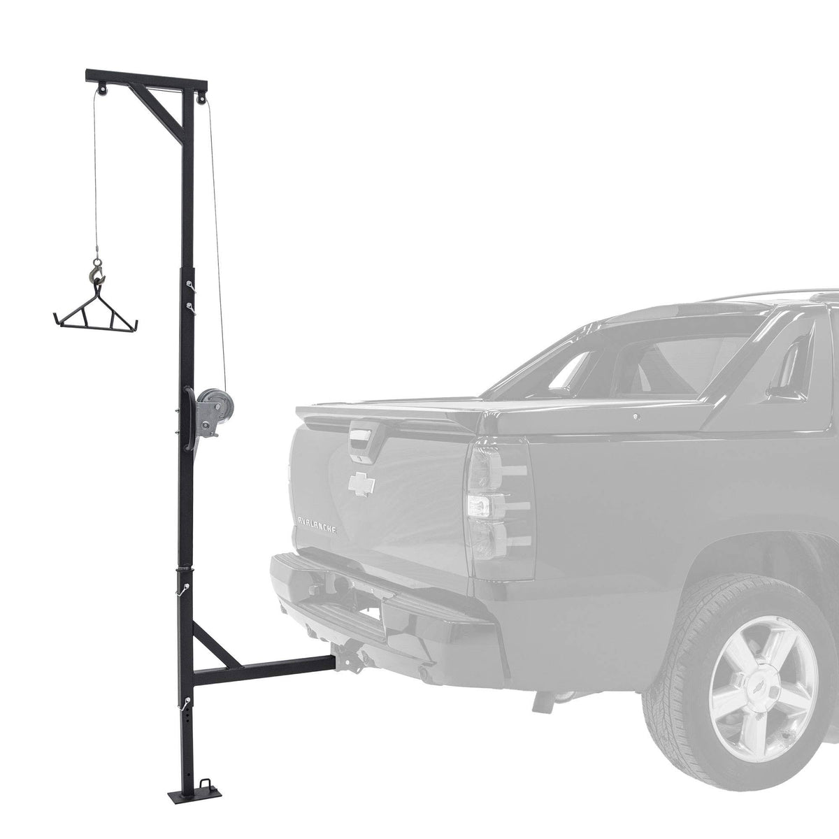Kill Shot DEER-HOIST-SWIVEL Deluxe Hitch-Mounted Deer Hoist with Swivel u0026 Gambrel - 500 lb.