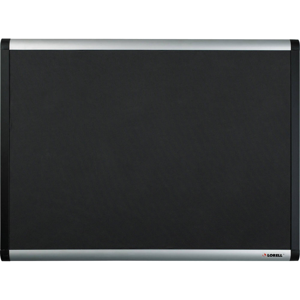 Lorell Black Mesh Fabric Covered Bulletin Board 48in. x 36in.