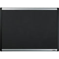 Lorell Black Mesh Fabric Covered Bulletin Board 48in. x 36in.