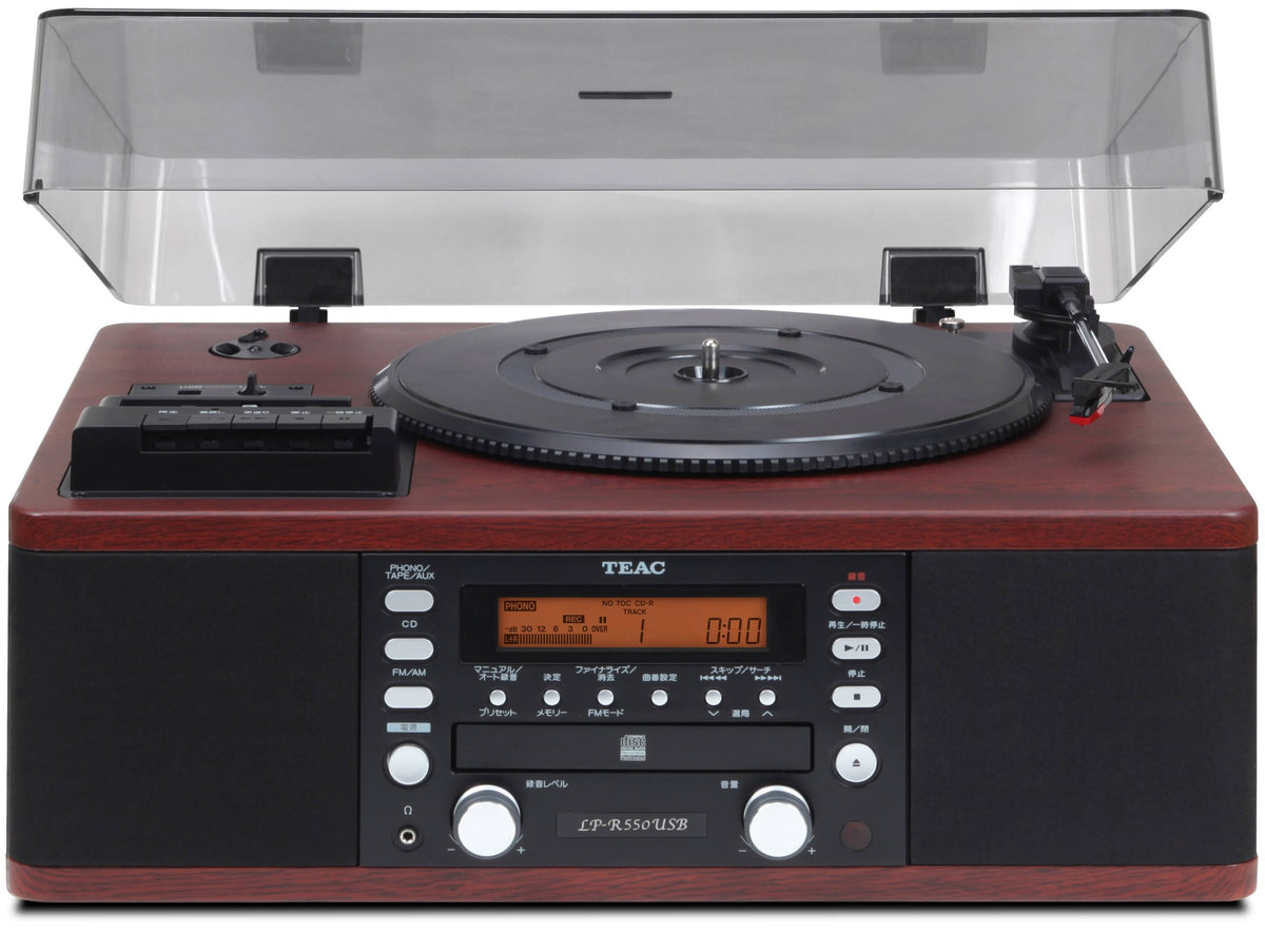 Teac Lp-r550usb CD Recorder Cassette Turntable Walnut